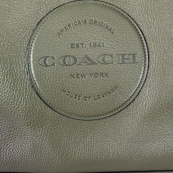 Coach Dempsey Olive Green Pebble Leather Tote - PRICE FIRM - Picture 2 of 12